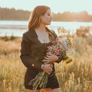 Black button up shirt dress with corset